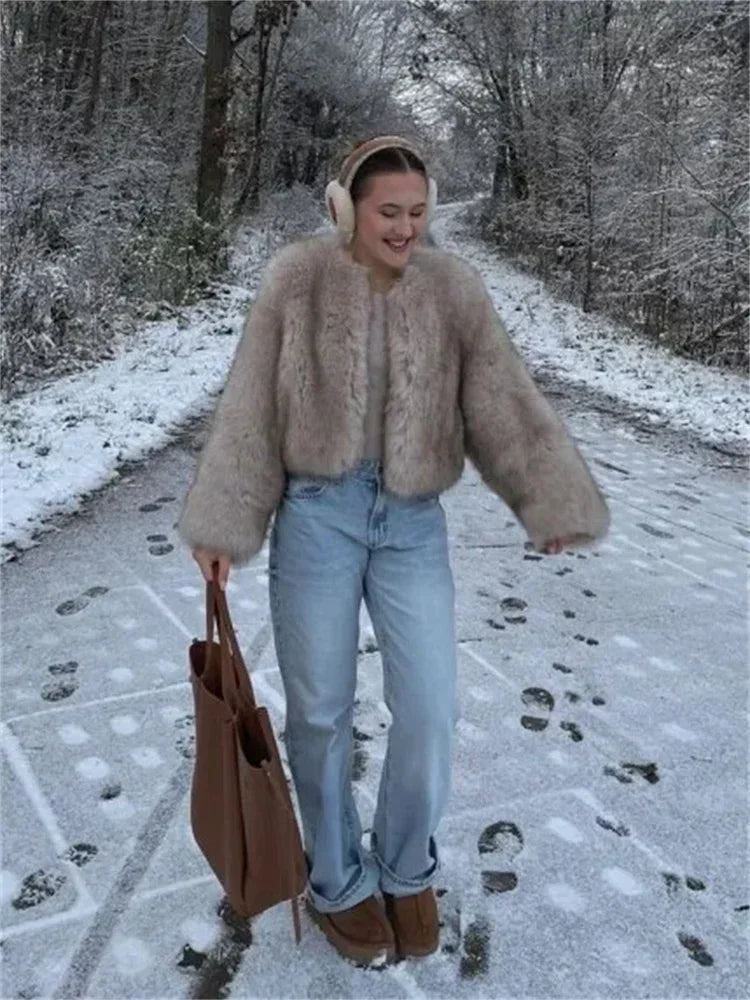 Rosalie - lussuoso caldo cappotto di pelliccia