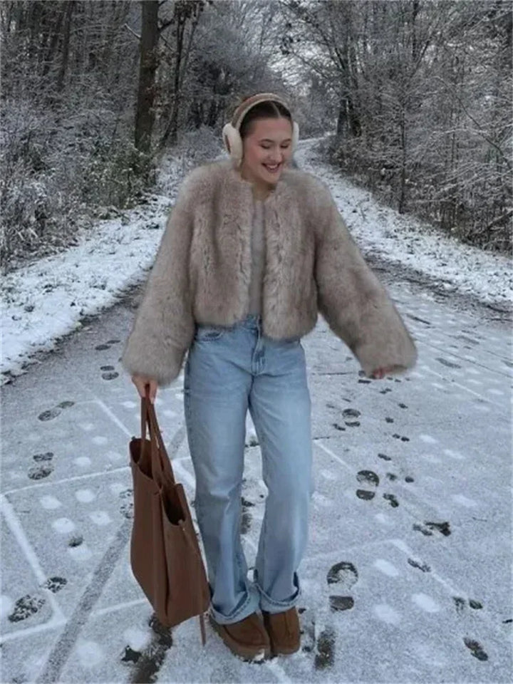 Rosalie - lussuoso caldo cappotto di pelliccia