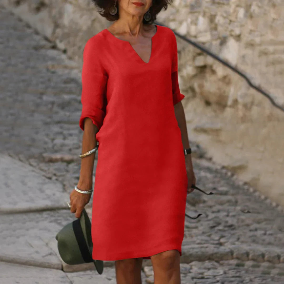 Maristela – Elegante vestito con scollo a V