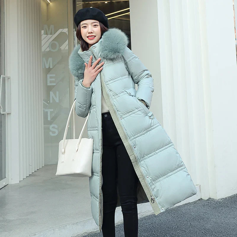 Kayla - Langer Winter-Wickelmantel