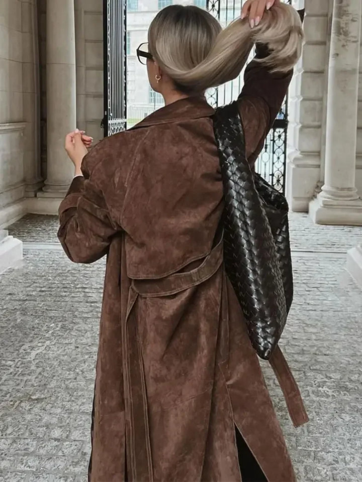 Nichole - elegante cappotto lungo doppiopetto