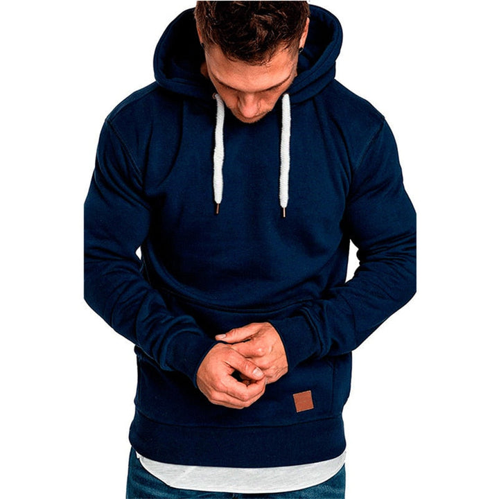 Dudley - sweat à capuche pour homme - avec poche kangourou et cordon blanc