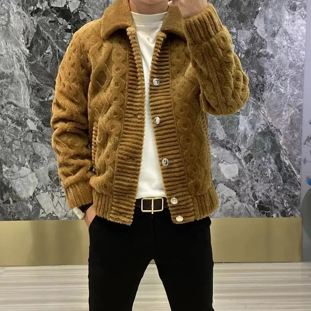 Riley - Calda giacca di maglia invernale per uomo
