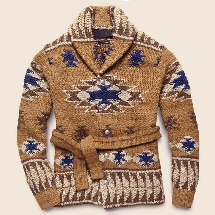 Reid - Gilet rétro épais en tricot pour hommes