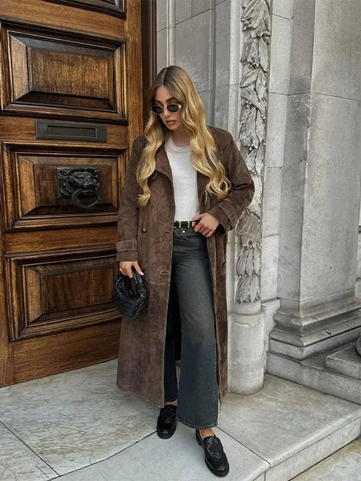 Nichole - elegante cappotto lungo doppiopetto