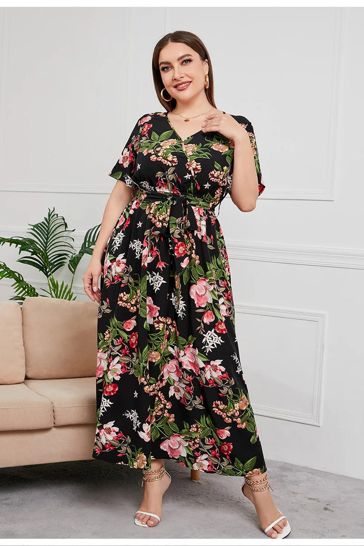 Juliann - Robe d'été grande taille avec décolleté en V