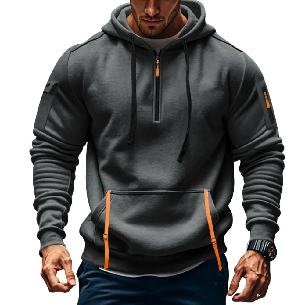 Rory - Veste à capuche chaude avec fermeture éclair pour hommes