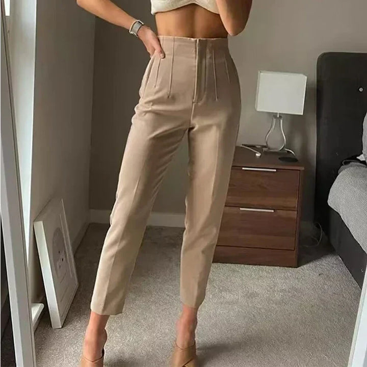 Raylee - Pantalon taille haute style business chic