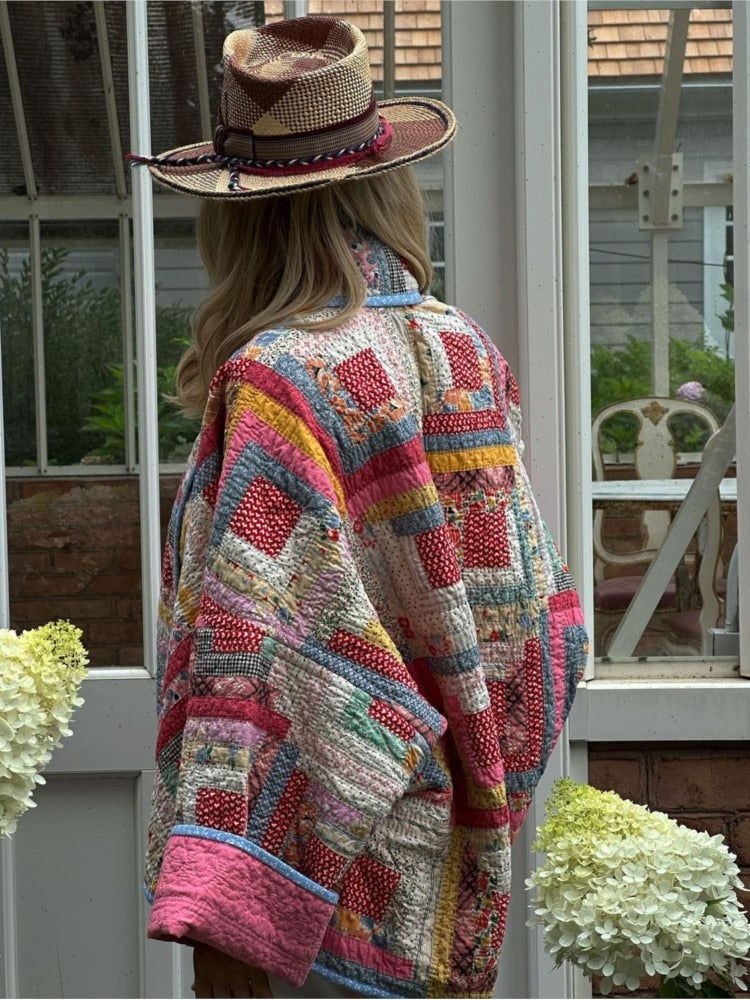 Beatriz - giacca trapuntata patchwork casual