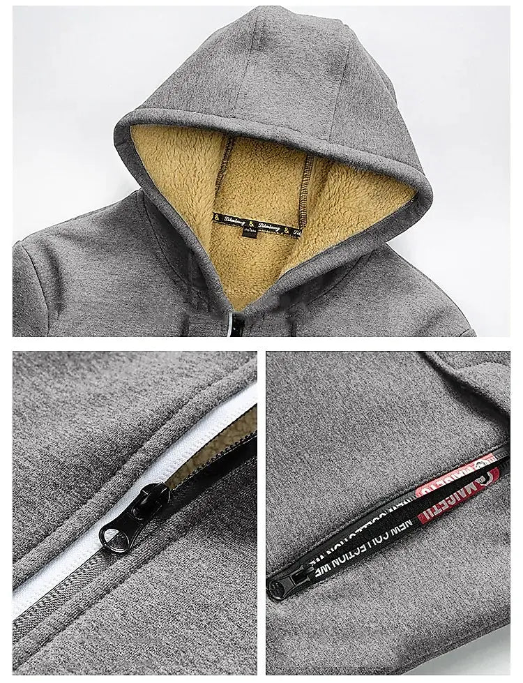 Damien | Cozy men's winter outdoor jacket with hood