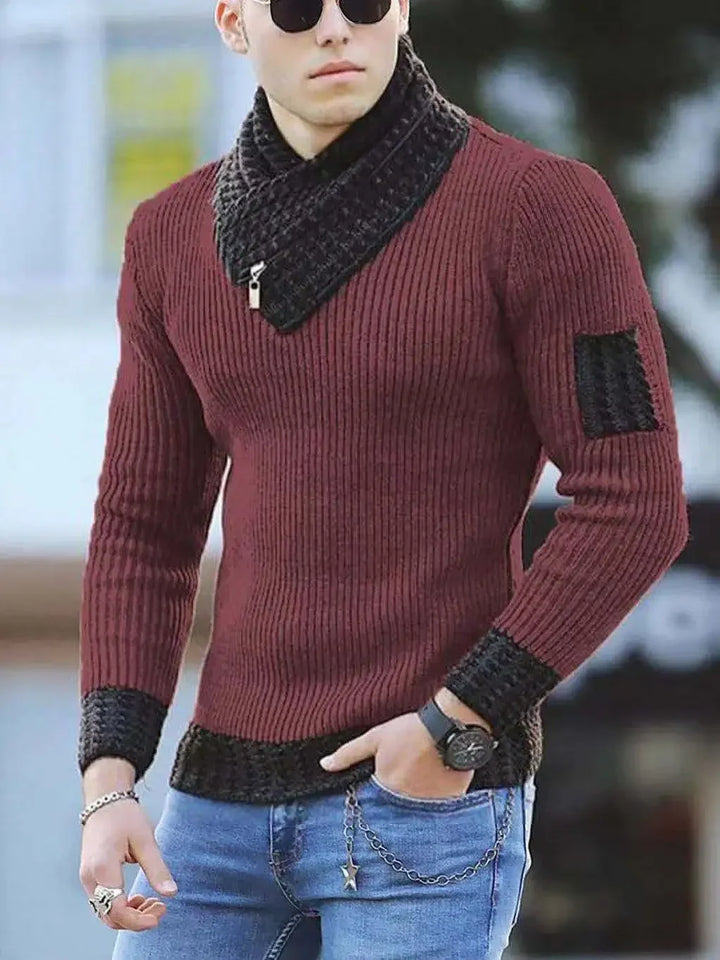 Richard - Pull à col roulé vintage en tricot