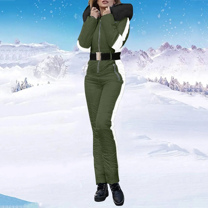 Belle - Combinaison de ski stylée avec col en fourrure amovible pour femmes
