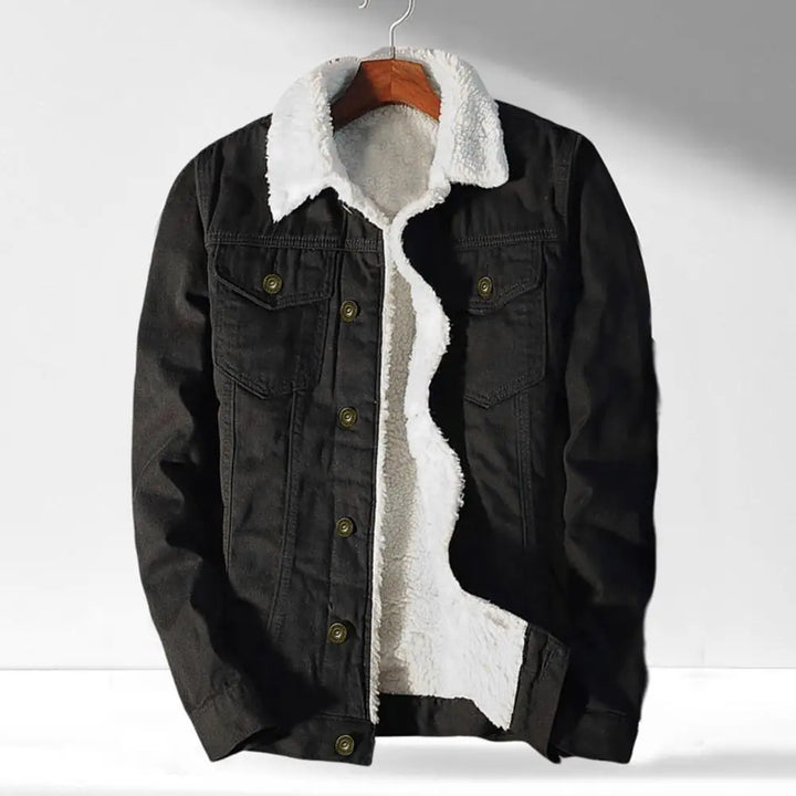 Harold - Stylish warm Sherpa denim jacket for men