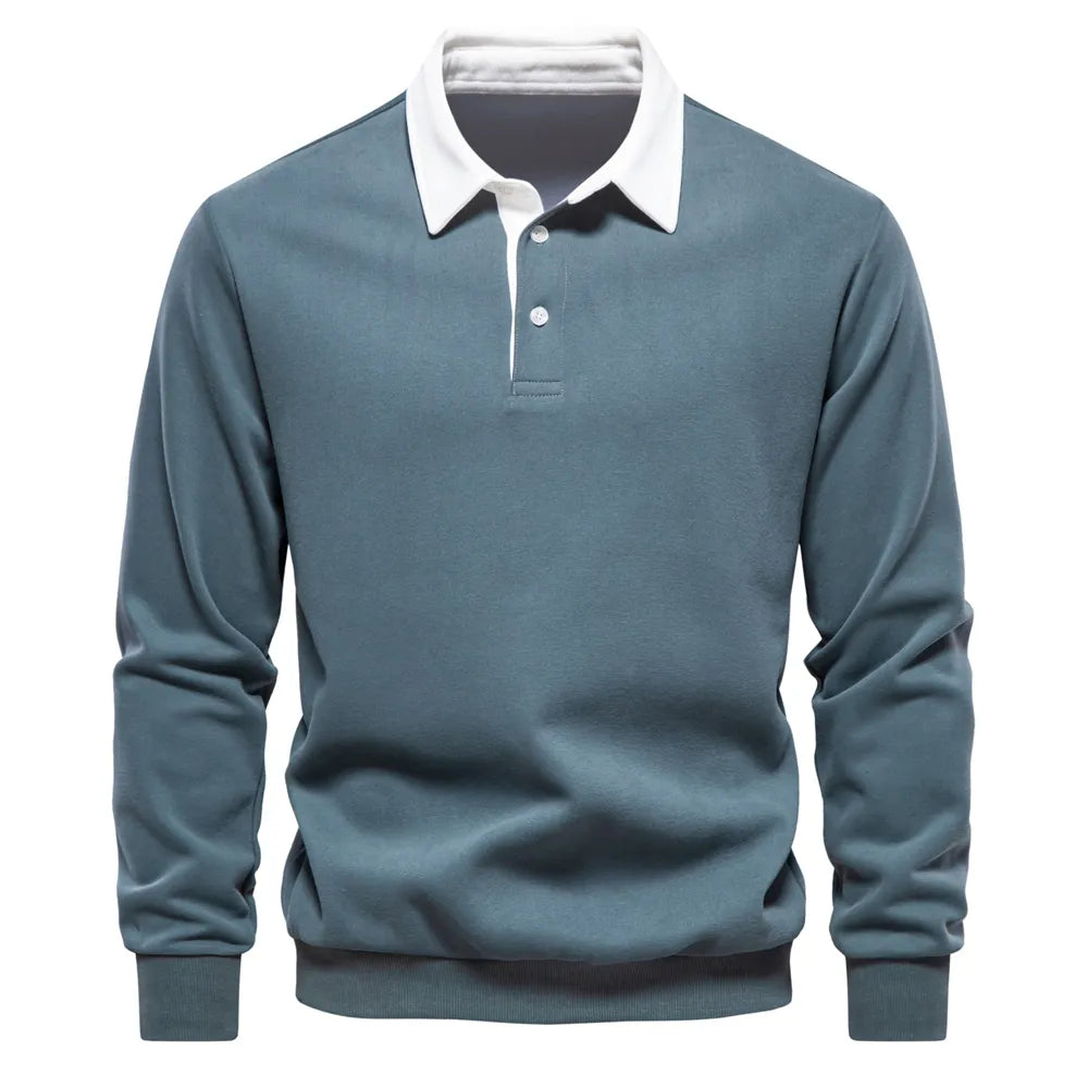 Pullover mit Kontrastkragen für Herren