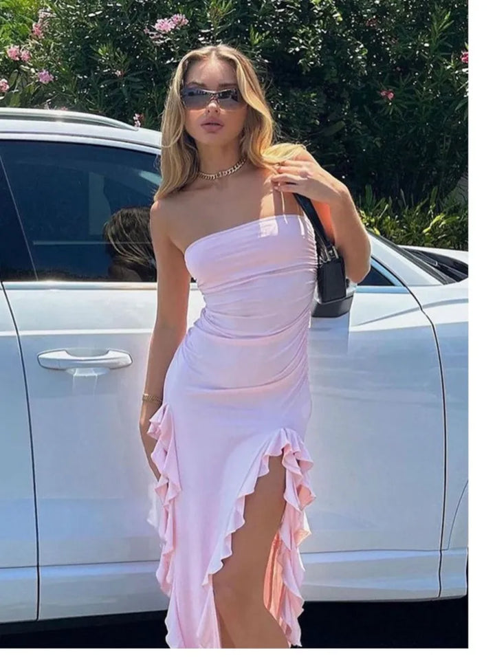 Robe Dona – Robe d'été élégante avec pompons, parfaite pour les fêtes et les tenues de club 2024