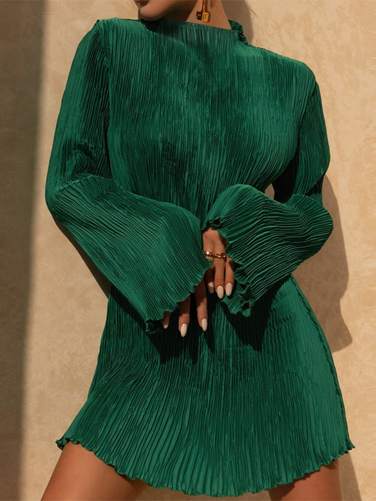 Robe plissée Flare