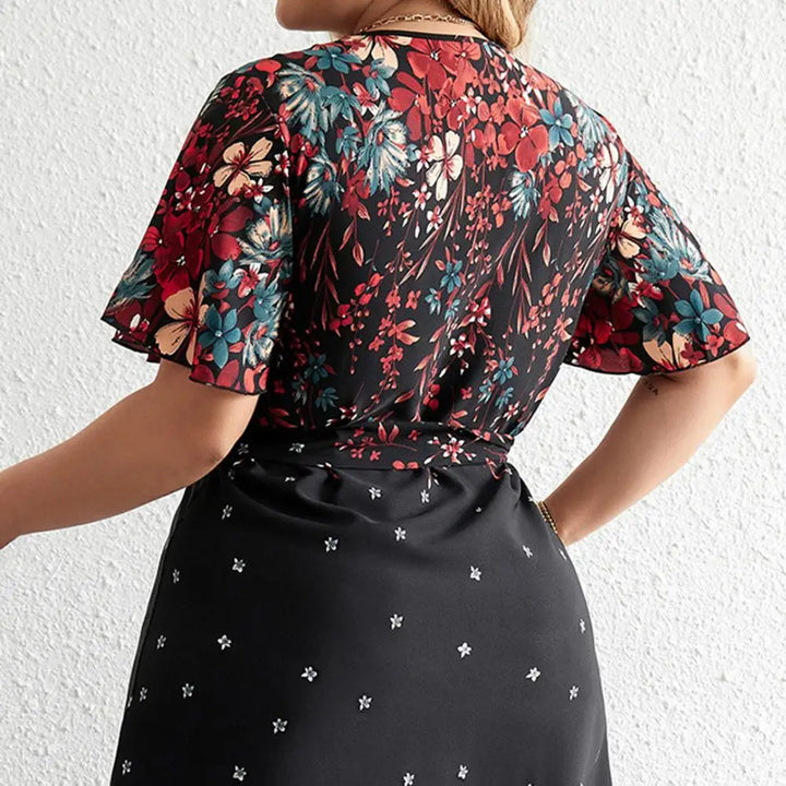 Juliann - Robe longue florale en grande taille