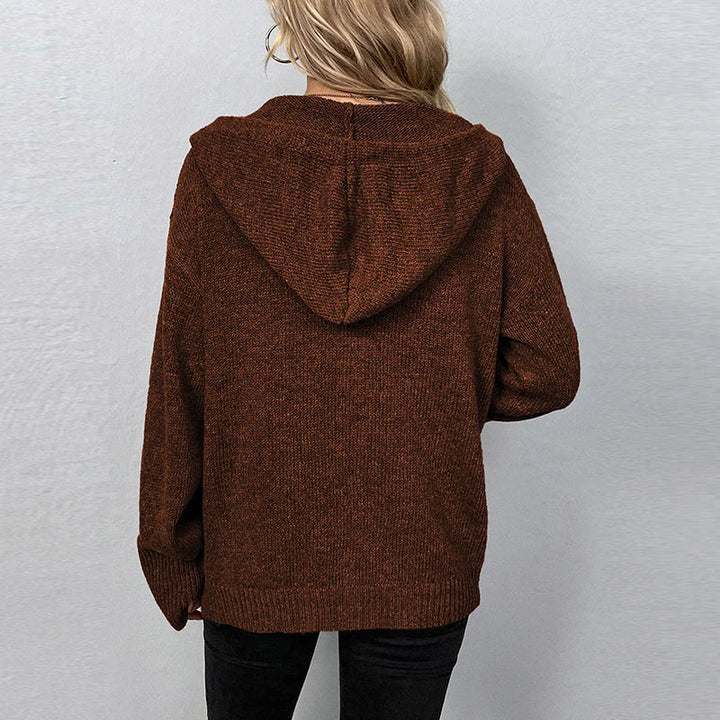 Karin - Comfortable Hooded Cardigan