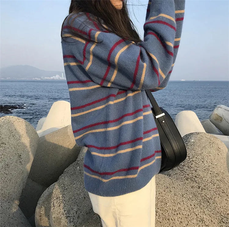 Reina - Strickpullover mit Rundhalsausschnitt