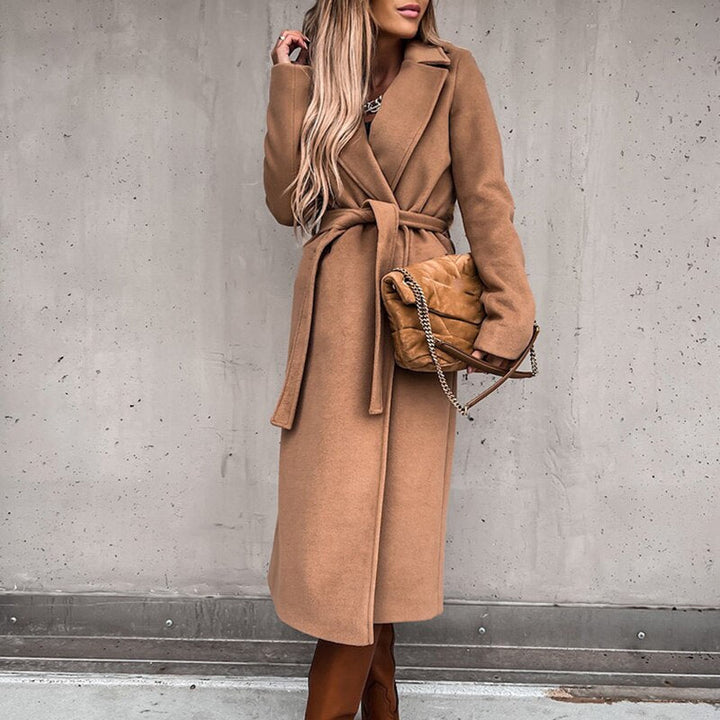 Engel - Manteau en laine élégant avec ceinture