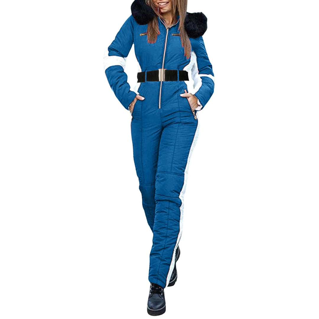 Belle - Combinaison de ski stylée avec col en fourrure amovible pour femmes