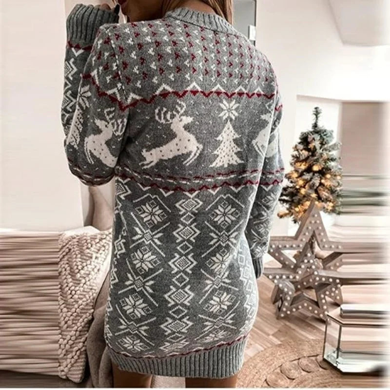 Nina - robe de Noël chaude en tricot