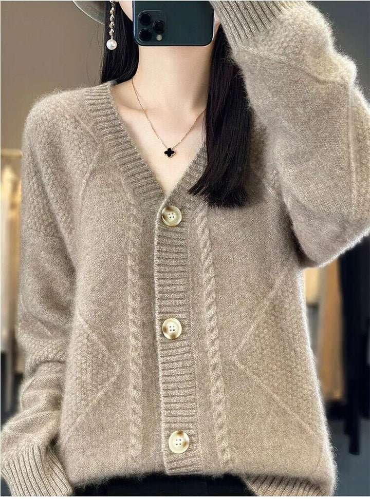 Every - Gilet d'hiver en tricot avec col en V