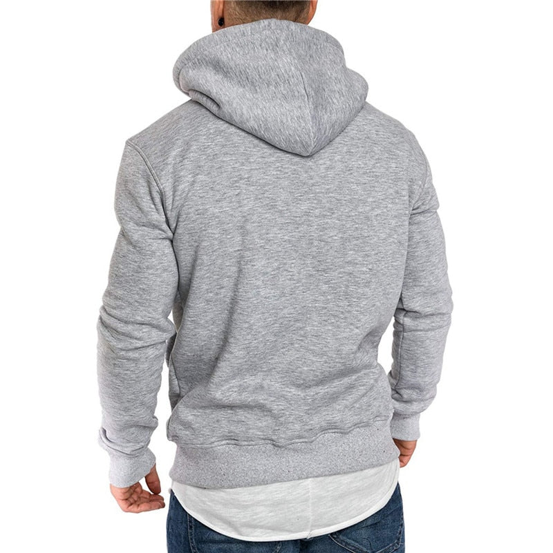 Dudley - sweat à capuche pour homme - avec poche kangourou et cordon blanc