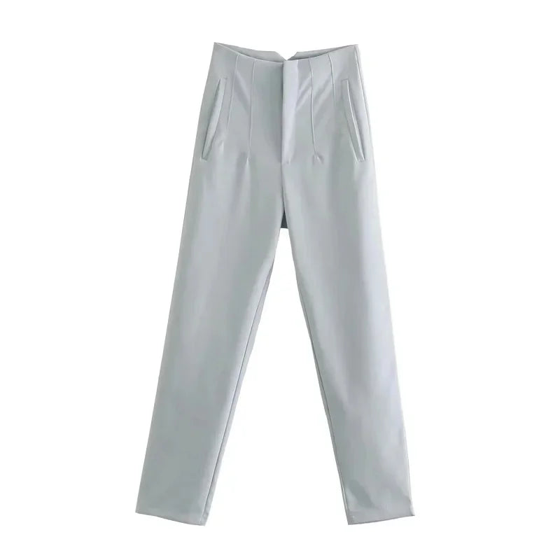 Raylee - Pantalon taille haute style business chic