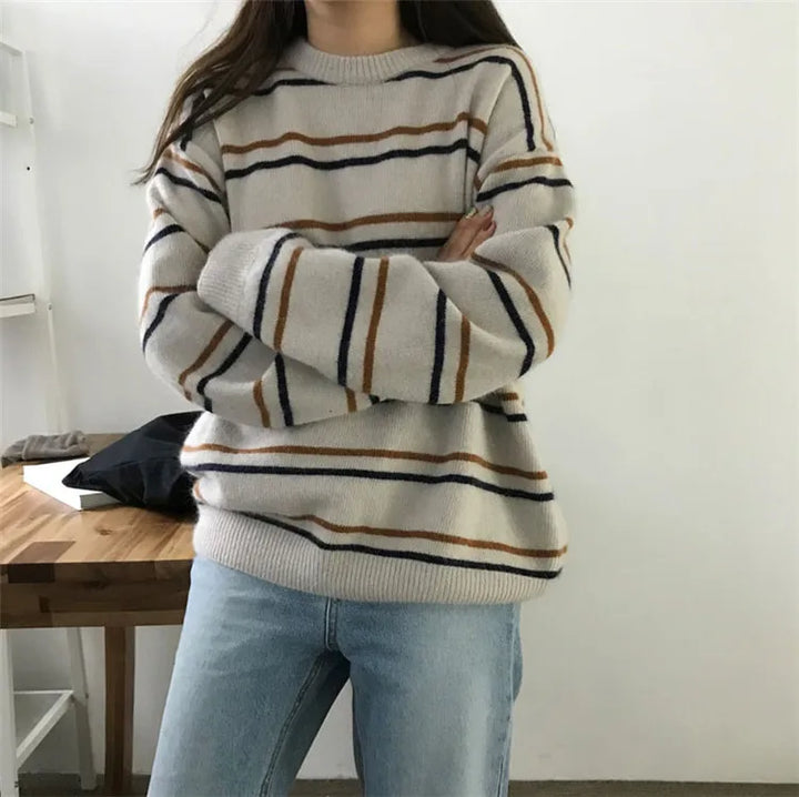 Reina - Strickpullover mit Rundhalsausschnitt