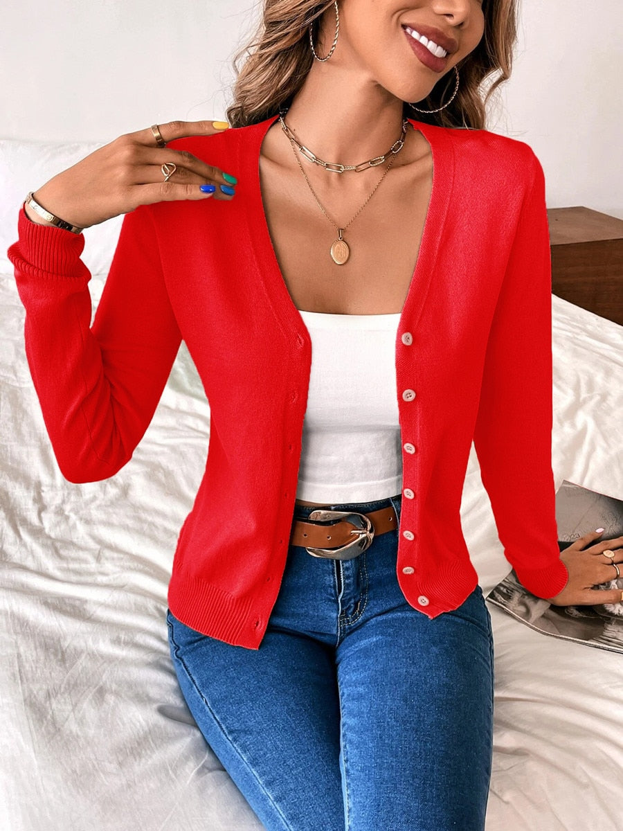 Dione | Cardigan leggero e elegante da donna con bottoni