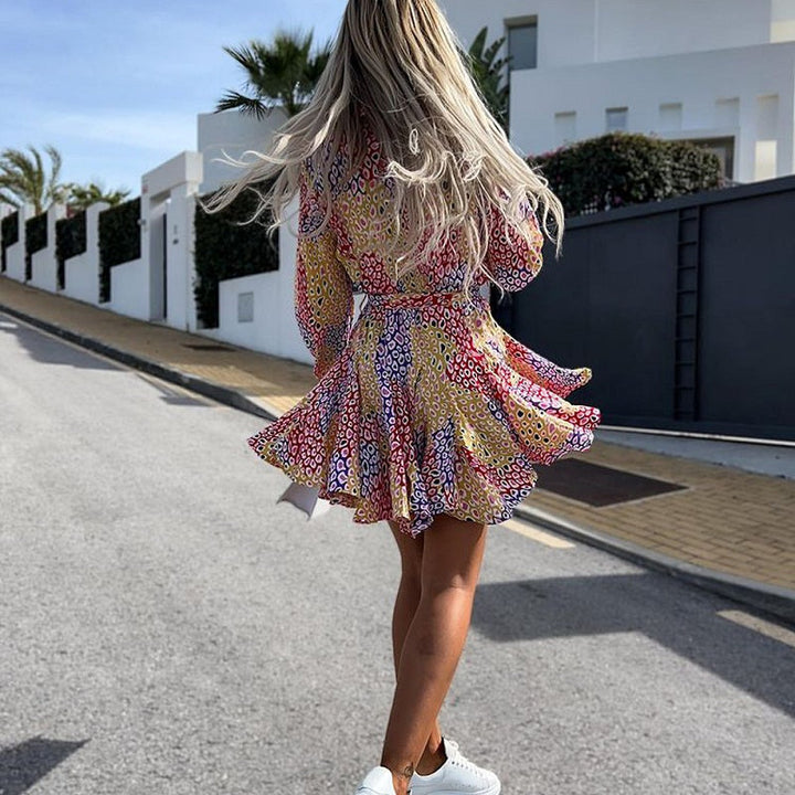 Robe flare colorée