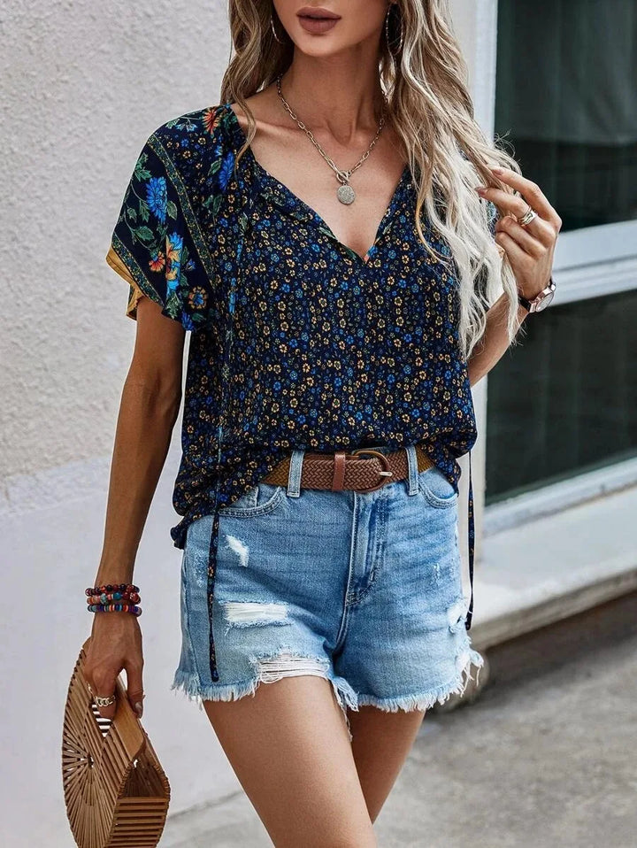 Odette - Blouses d'été avec imprimé floral