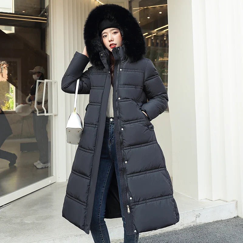 Kayla - Langer Winter-Wickelmantel