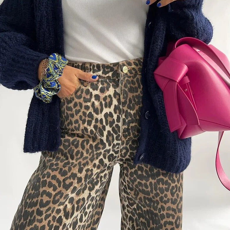 Nicole - Jean motif léopard