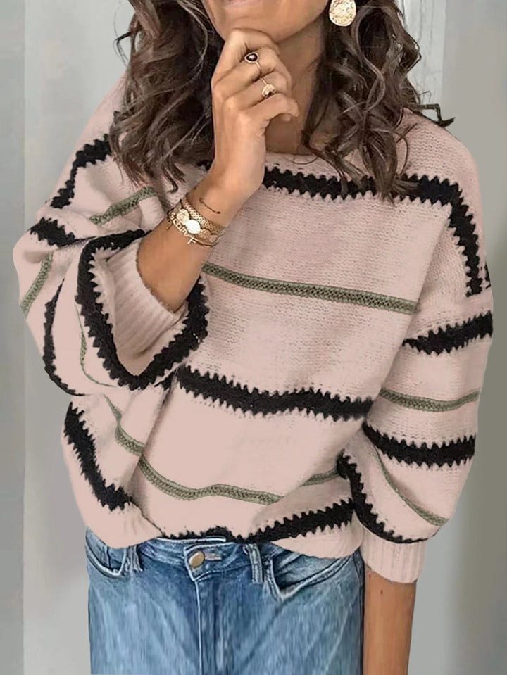 Naomi - trendy striped winter sweater