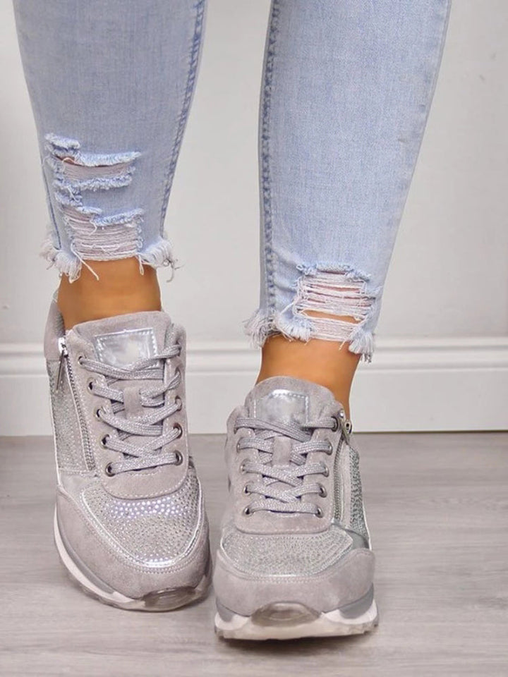 Betsy - Chaussures décontractées à lacets avec fermeture éclair