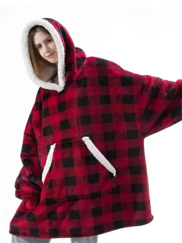Kuschelige Oversize Hoodie-Decke mit Kapuze – Weicher Fleece Pullover für Damen & Herren, Perfekt für Zuhause & Winter
