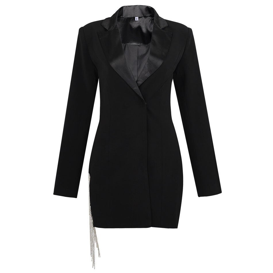 Vestito blazer con glitter