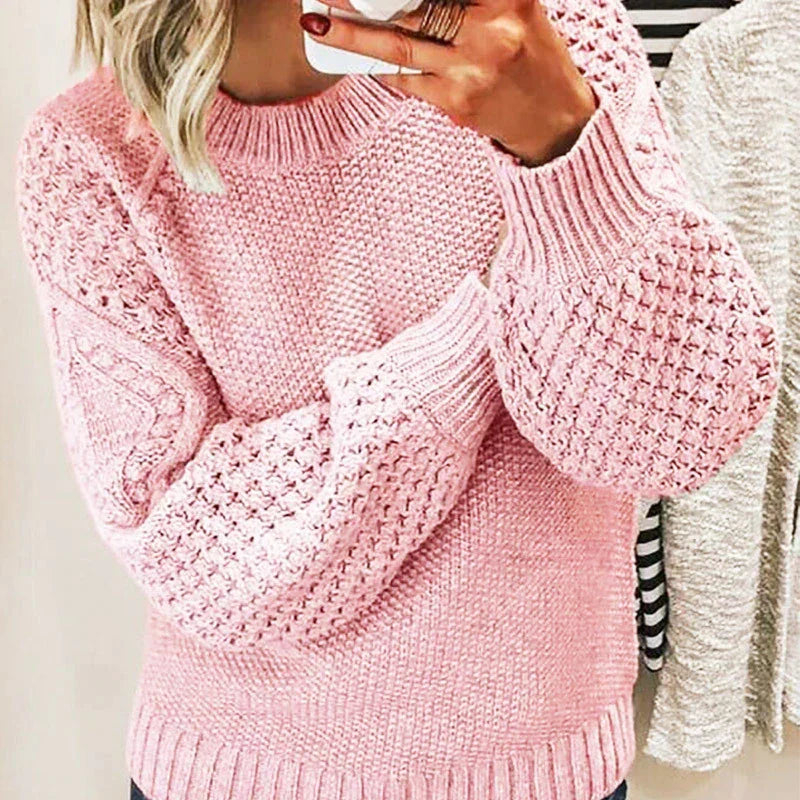 Rosa - Strapazierfähiger Strickpullover