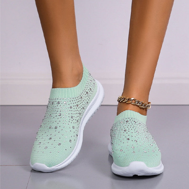 Sock sneakers with glitter
