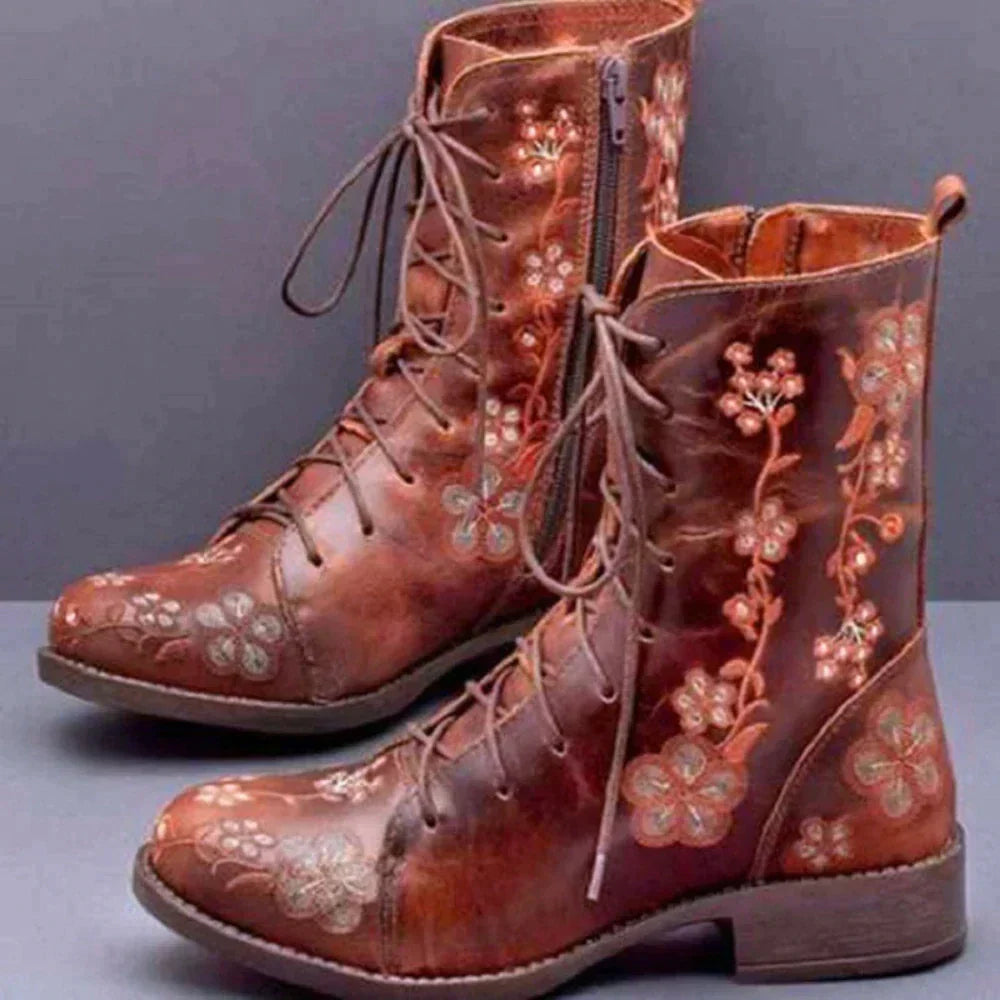 Anna | Bottes rétro ethniquement brodées