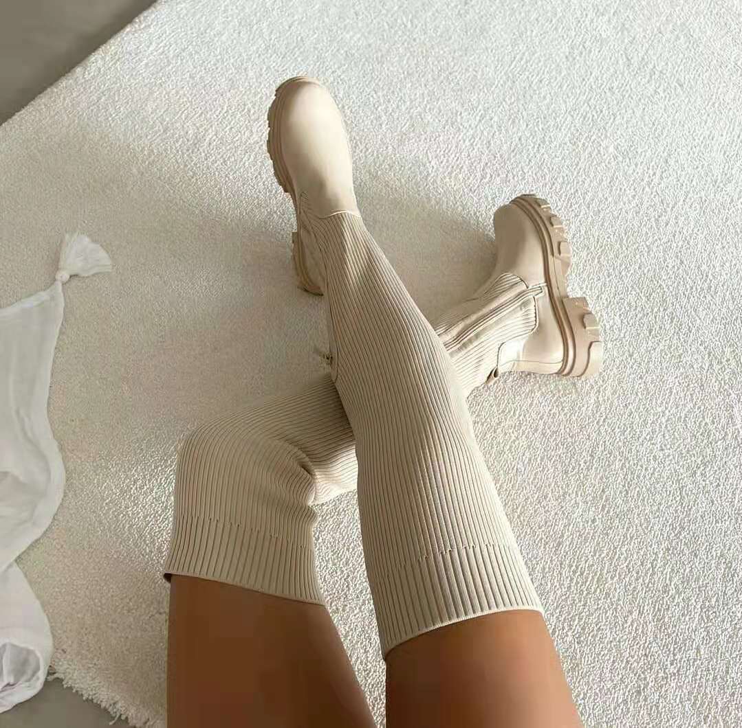 Rosalie - Bottes chaussettes hautes stylées pour toutes les occasions