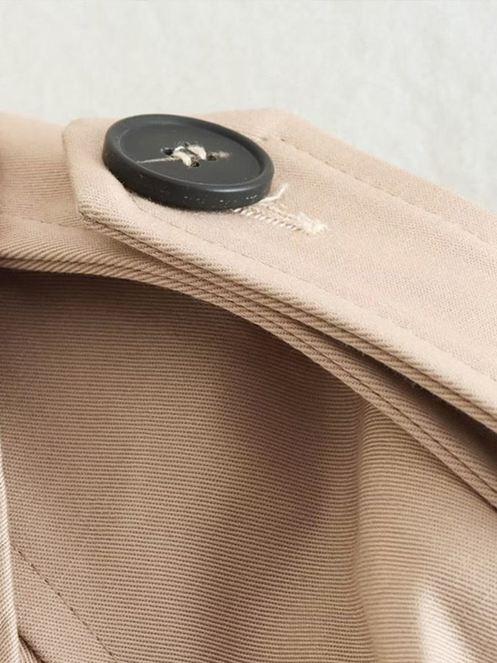 Theresa - Trench corto beige per apparizioni eleganti