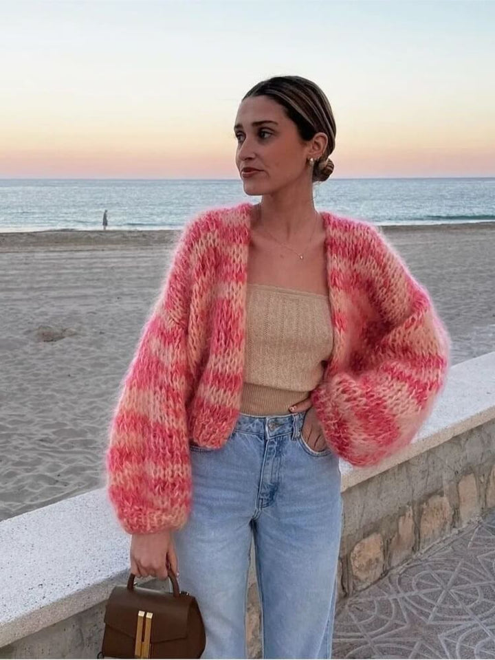 Frances - Pull ouvert rayé