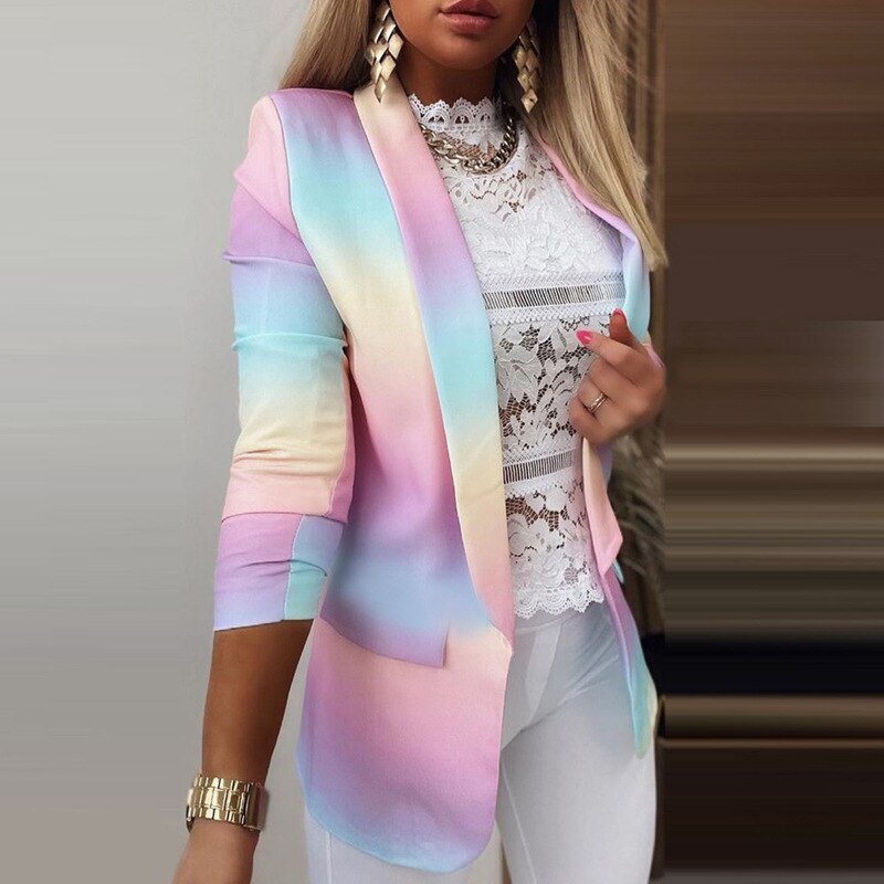 Morgane - Langärmelige Tie-Dye-Blazer