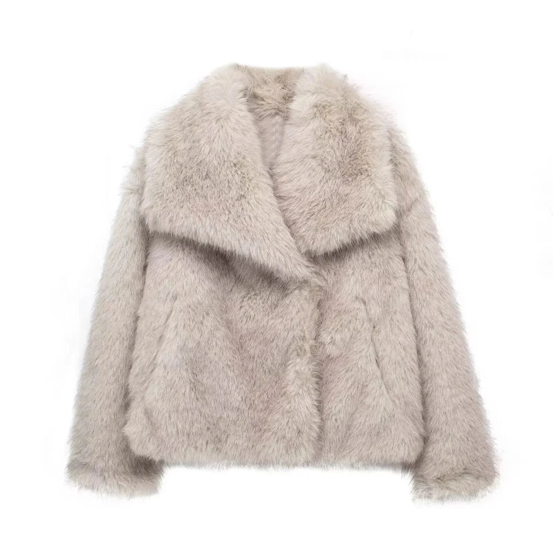 Ariella - Cappotto in pelliccia di peluche invernale