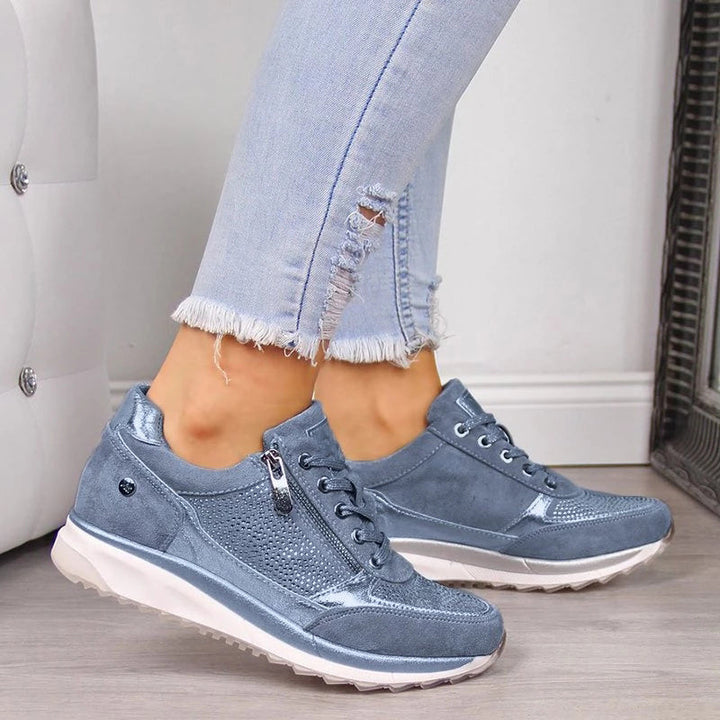Betsy - Chaussures décontractées à lacets avec fermeture éclair