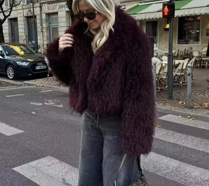 Madalyn - Caldo Cappotto di Pelliccia Spessa