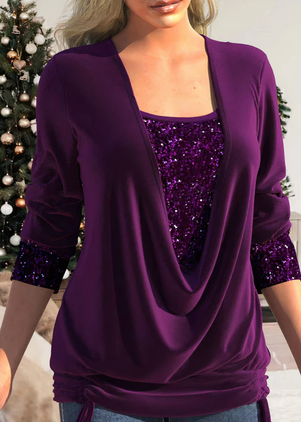 Sarina - Blouse scintillante élégante